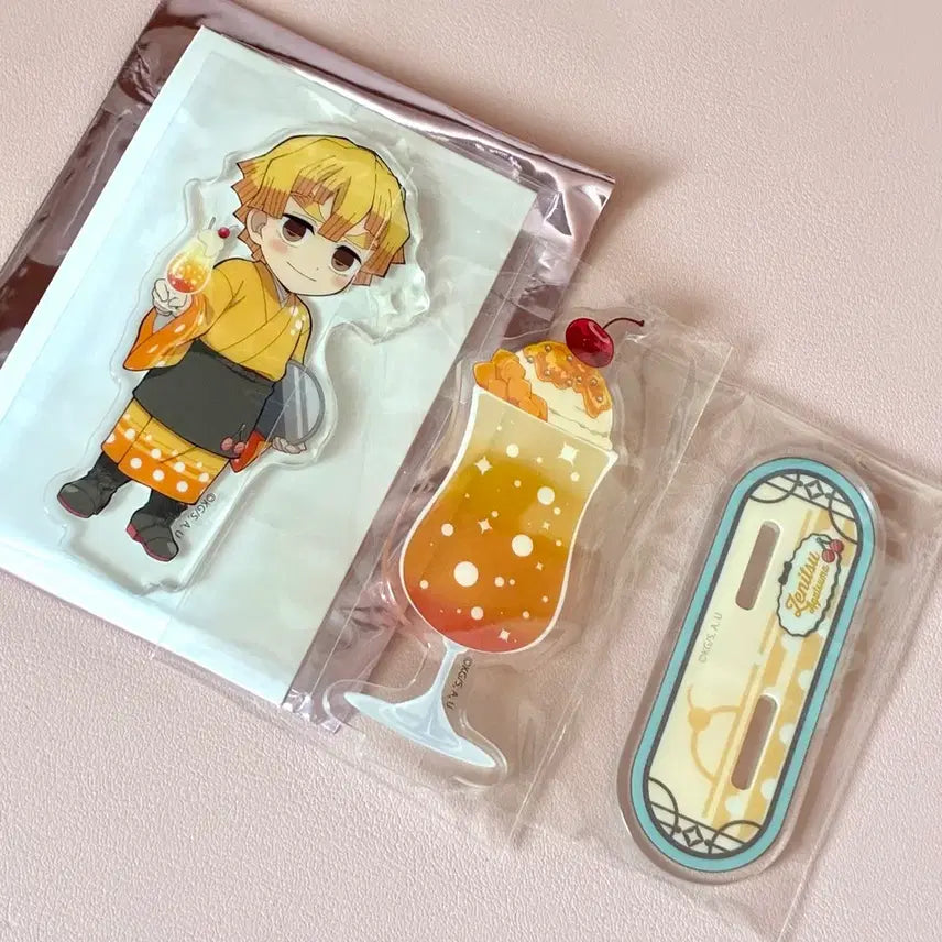 [BUNJANG] Kimetsu no Yaiba Agatsuma Zenitsu Cream Soda Acrylic Stand / 귀멸의 칼날 크림소다 아크릴 스탠드 아가츠마 젠이츠