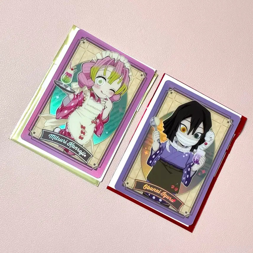 [BUNJANG] Demon Slayer Cream Soda Photocard Bundle Mitsuri Kanroji &amp; Obanai Iguro / (새상품) 귀멸의 칼날 크림소다 포토 카드 칸로지 미츠리 이구로 오바나이 일괄