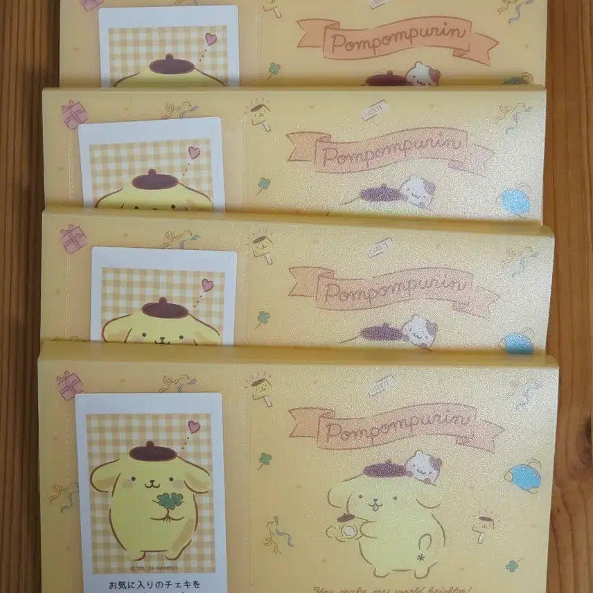 [BUNJANG] Sanrio Pompompurin Cheki Pocket Album (4 pcs) / 산리오 엔조이 아이돌 폼폼푸린 체키 포켓앨범 포카 폴라로이드 명함 보관 4개 일괄