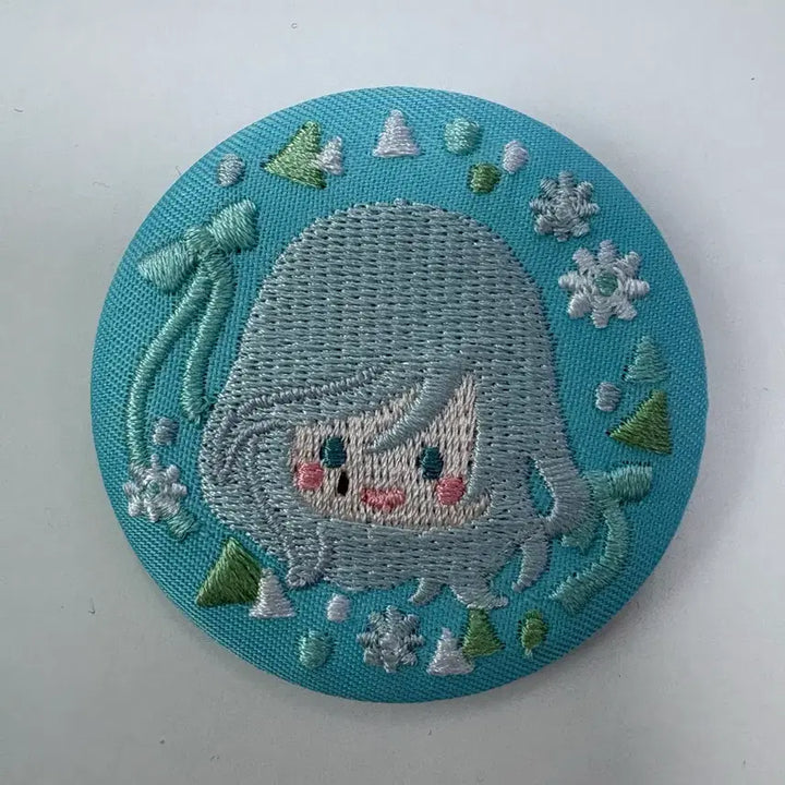 [BUNJANG] Project Sekai Shizuku Embroidered Can Badge / 프로세카 자수 캔뱃지 시즈쿠