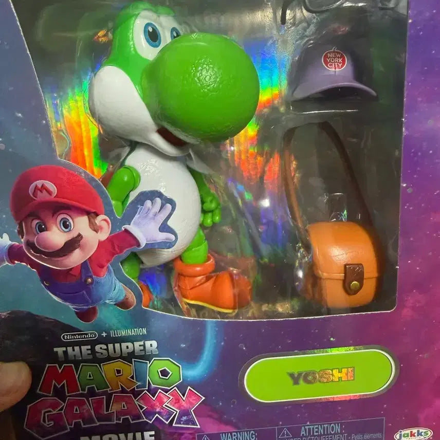 [BUNJANG] Super Mario Galaxy Yoshi Figure with Accessories / 더 슈퍼 갤럭시 무비 요시 피규어