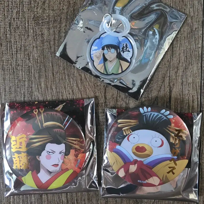 [BUNJANG] Gintama Yoshikawa Popup Katsura, Kondo, Elizabeth Pins and Accessory Set / 은혼 요시와라 팝업 카츠라,콘도,엘리자베스