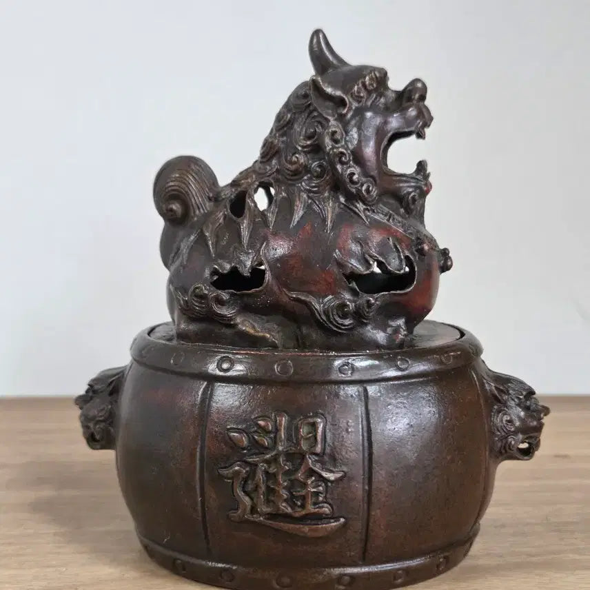 [BUNJANG] Antique Bronze Lion Censer / 적동 사자 향로