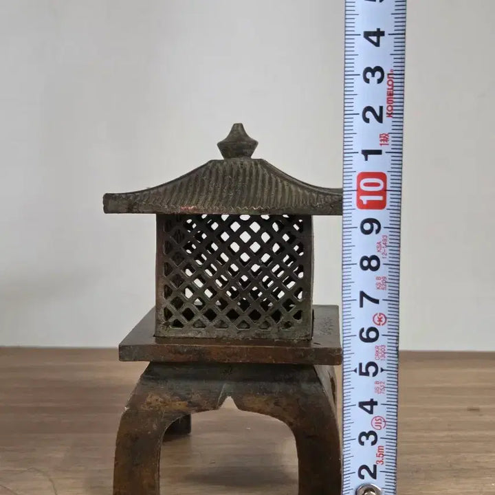 [BUNJANG] Red Copper Square Tower Incense Burner / 적동 사각탑 향로