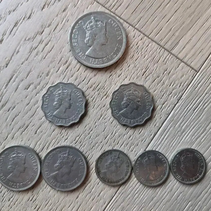 [BUNJANG] Mauritius Old Coin Set 1975 - 10 Cents, 5 Cents, 1 Rupee, 2 Rupees / 모리셔스 오래된 동전 세트 1975년 10센트 5센트 1루피 2루피