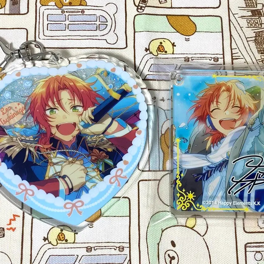 [BUNJANG] Ensemble Stars Leo Chinese Star Valentine Heart Acrylic Keychain + Corottta / 앙스타 레오 중스타 하트 발렌타인 유사 아크릴 키링 + 코롯타
