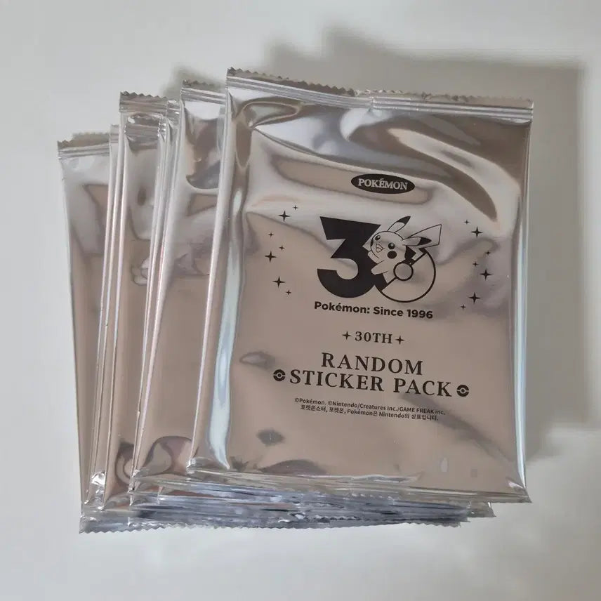 [BUNJANG] Pokemon 30th Anniversary Random Sticker 30 Pack / 포켓몬 30주년 랜덤 스티커 30팩 판매