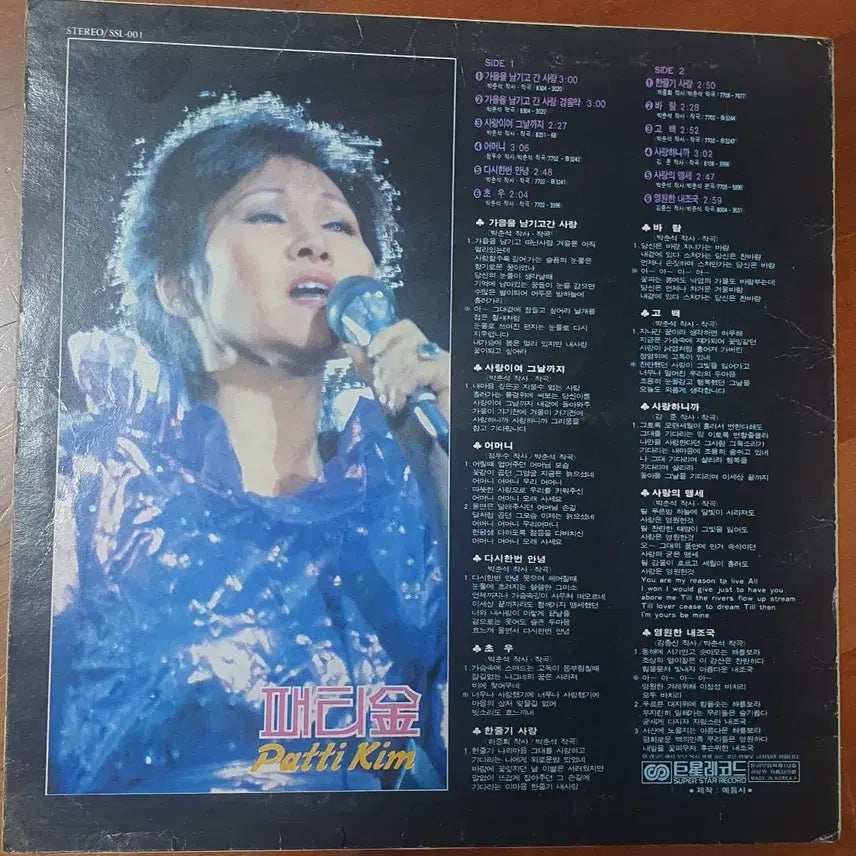 [BUNJANG] Patti Kim Original LP Hit Album / 패티김 LP 앨범