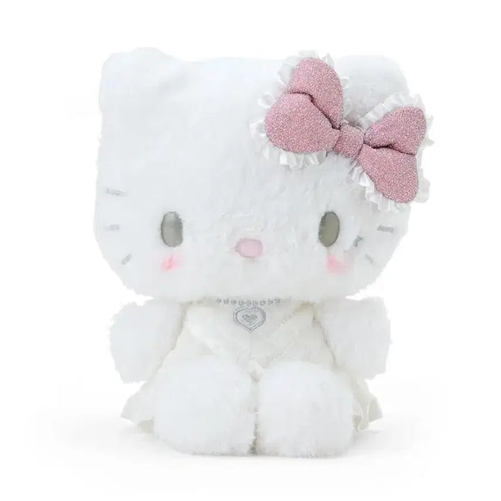 [BUNJANG] Hello Kitty 50th Anniversary Angel Kitty Plush Doll / 헬로키티 50주년 천사악마 시리즈 천사키티 봉제인형 산리오