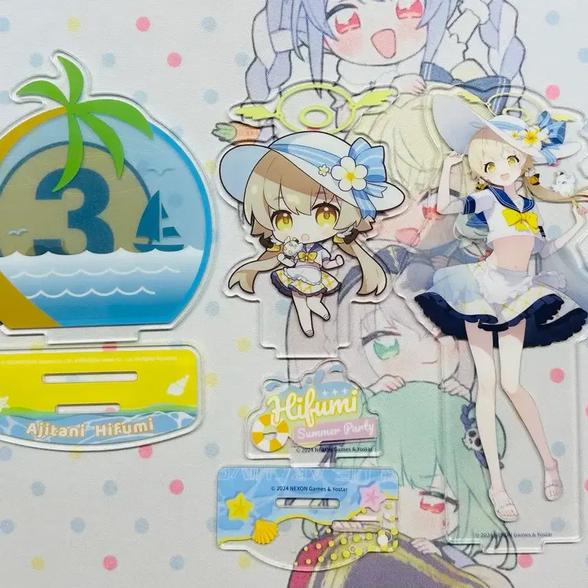 [BUNJANG] Blue Archive China Exclusive Ajitani Hifumi Acrylic Stand Set (2 Types) / 블루아카이브 중국한정 아지타니 히후미 아크릴 2종일괄세트