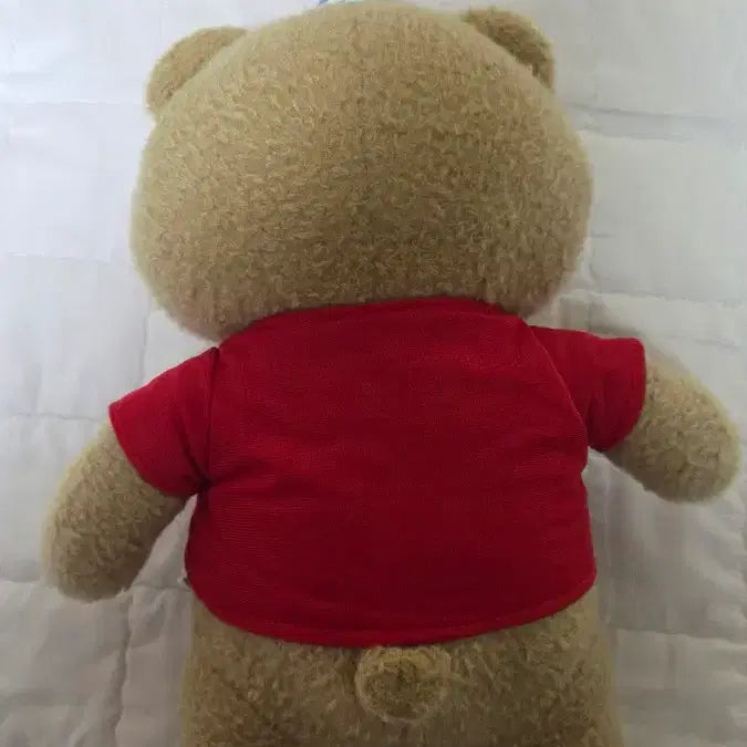 [BUNJANG] Ted Bear Birthday Commemorative Red T-shirt / 테드 곰 인형 생일 기념 빨간 티셔츠