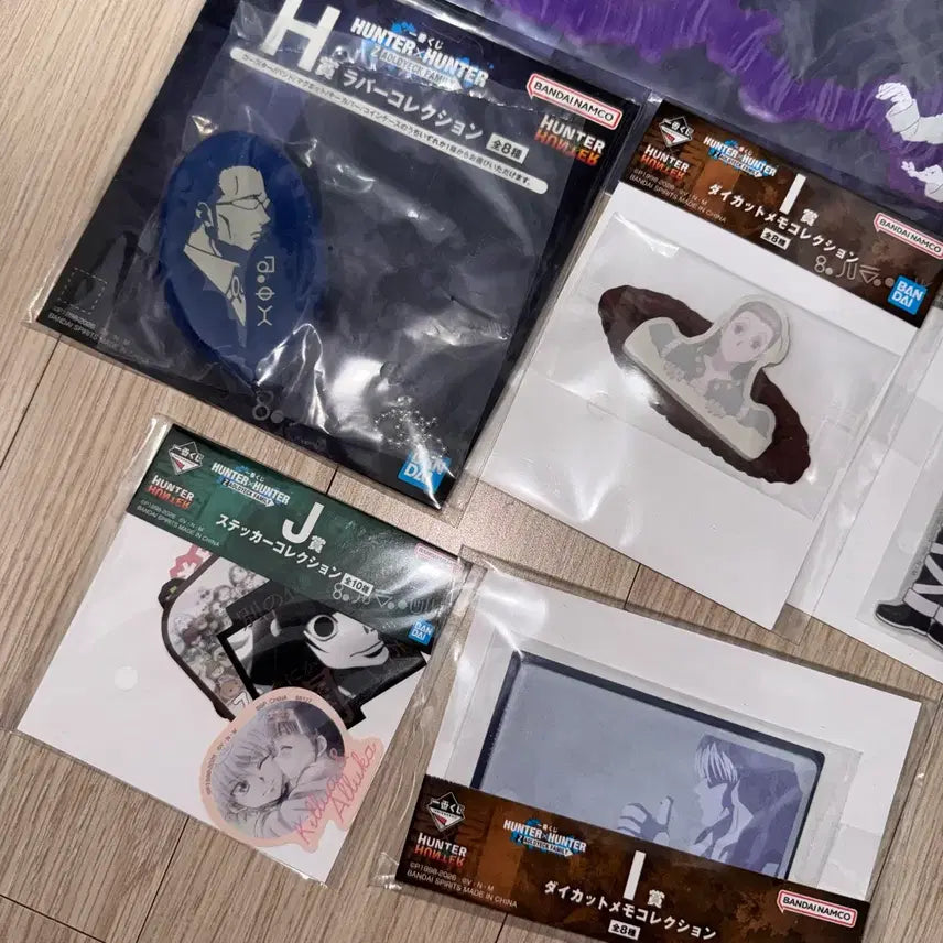 [BUNJANG] Hunter x Hunter Kuji Cels Set (H, I, J Prize) - 6 Items Bundle / 헌터x헌터 쿠지 하위상 H상,I상,J상 총 6개 일괄