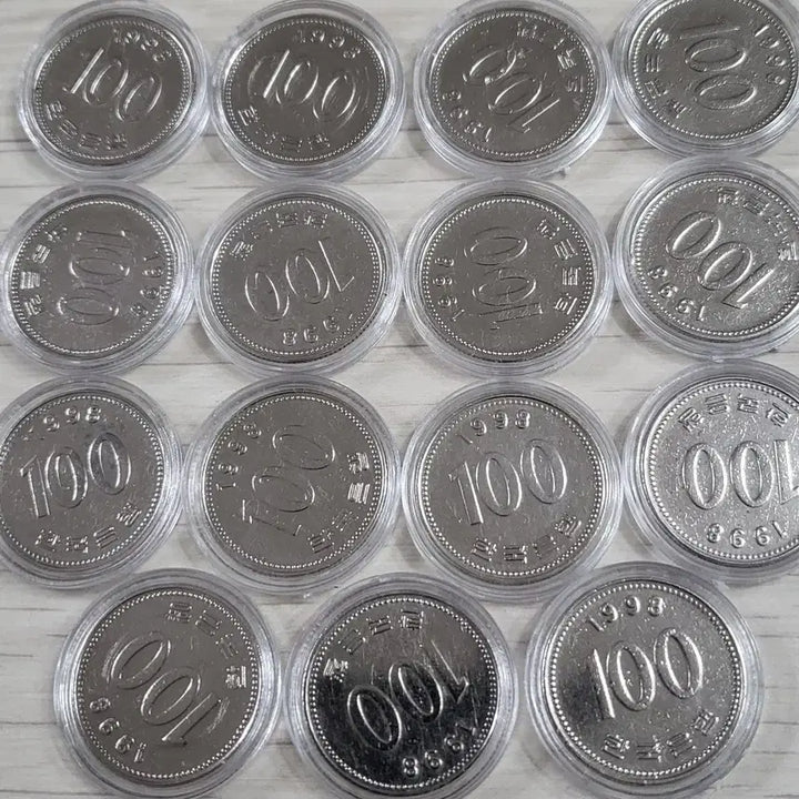 [BUNJANG] 1998 South Korean 100 Won Coin Bundle (15 coins) / 1998년 특년도 100원 동전 15개 (극미)