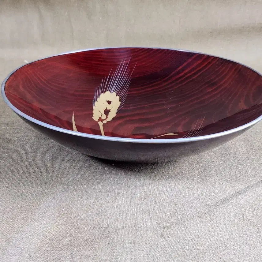 [BUNJANG] Natural Wood Lacquerware Snack Bowl with Gold Inlay / 일본에서온 천연목 옻칠과자그릇
