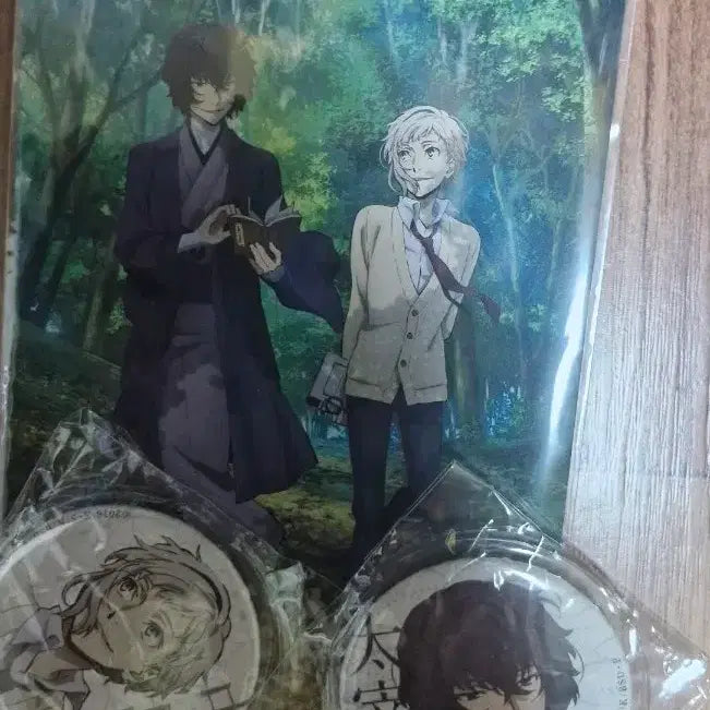 [BUNJANG] Bungo Stray Dogs Atsushi Dazai Literary Hall Collaboration Can Badge Set / 문호스트레이독스 문스독 아츠시 다자이 문학관 콜라보 캔뱃지