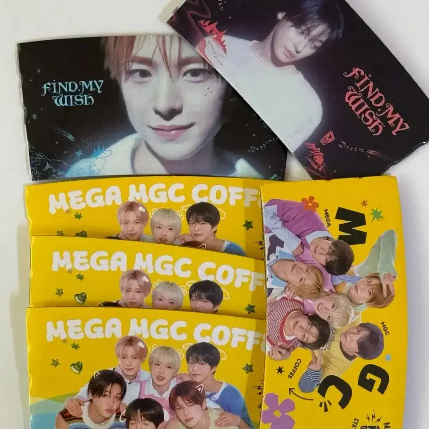 [BUNJANG] NCT WISH Yushi Riku Bundle Set Birthday Cup Holder / [일괄]엔시티 위시 메가커피 유우시 리쿠 단체 생일 컵홀더 세트