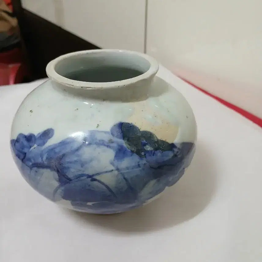 [BUNJANG] Joseon Dynasty Celadon Porcelain Vase / 청화 백자