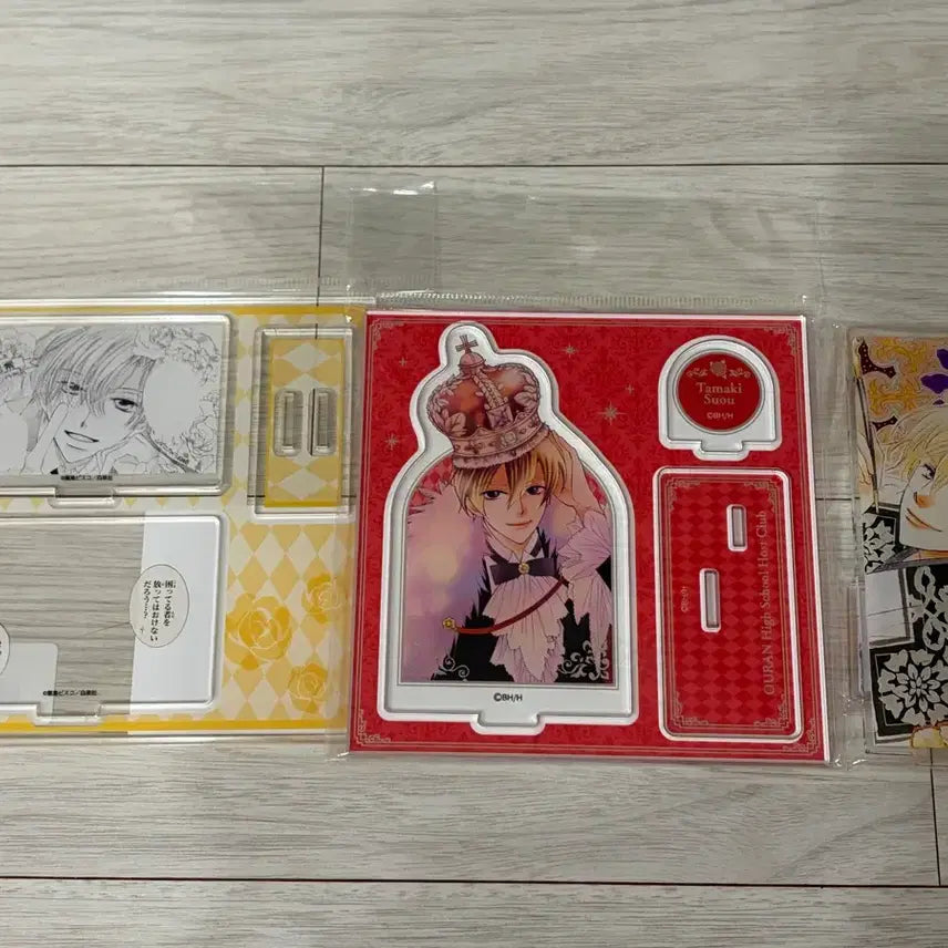 [BUNJANG] Ouran High School Host Club Tamaki Original Art Acrylic Stand Set / (3종일괄) 오란고교 호스트부 사교클럽 타마키 카페 원화 아크릴 스탠드