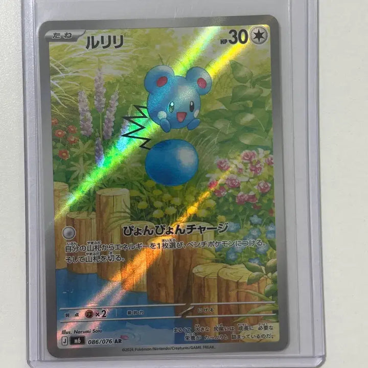 [BUNJANG] Pokemon Rillaboom AR Storm &amp; Emerald Japanese Card AR M6 086/076 / 포켓몬 루리리 ar 스톰 에메랄다 일판 카드 ar m6 086/076