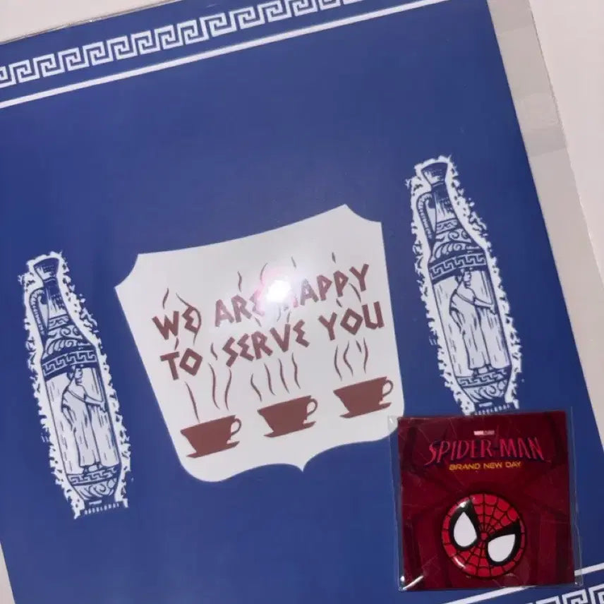 [BUNJANG] Spider-Man Brand New Day CGV Exclusive Pin Badge &amp; Letter Set / 스파이더맨 브랜드 뉴 데이 CGV 특전 핀뱃지 편지세트