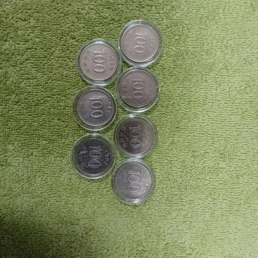 [BUNJANG] 1983-1990 South Korean 100 Won Coins Set / 100원 80년대 신주화 1983년~90년 7개1셋트및 각,각년도별 모음