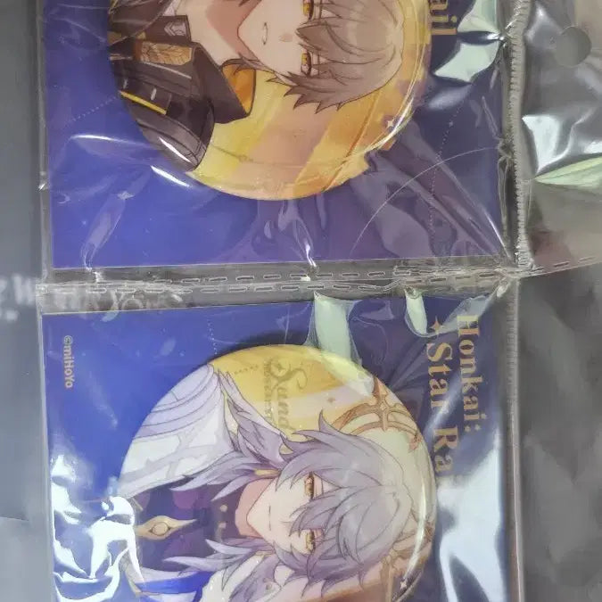 [BUNJANG] Honkai: Star Rail HoyoLand Official Enamel Pin Badge - Caelus &amp; Sunday / 붕괴 스타레일 호요랜드 공식 캔뱃지 카일루스 선데이