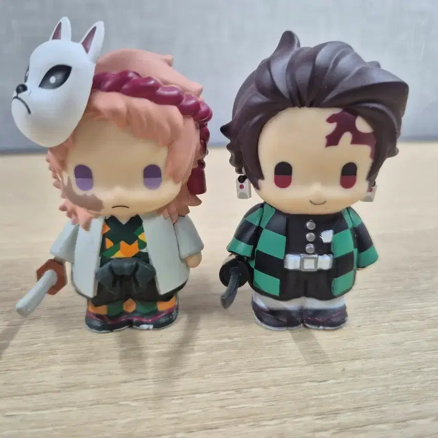 [BUNJANG] Demon Slayer Tanjiro &amp; Sabito Mini Figures Bundle / 귀멸의 칼날 피규어 탄지로 사비토 미니피규어 일괄가 파페마스