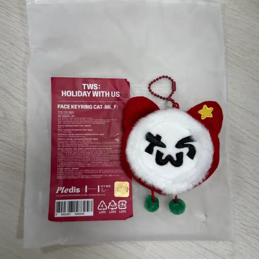 [BUNJANG] TWS Toynyang Face Keyring / [B04] 투어스 홀리데이 투냥이 페이스 키링
