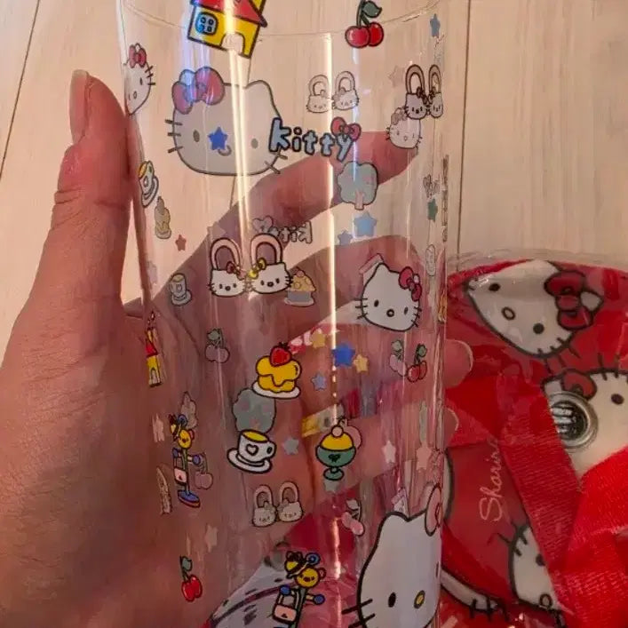 [BUNJANG] Sanrio Kitty Full Bundle Set / (일괄) 키티 세트 일괄  파우치 거울 빗 피규어 포크 가방 컵 산리오