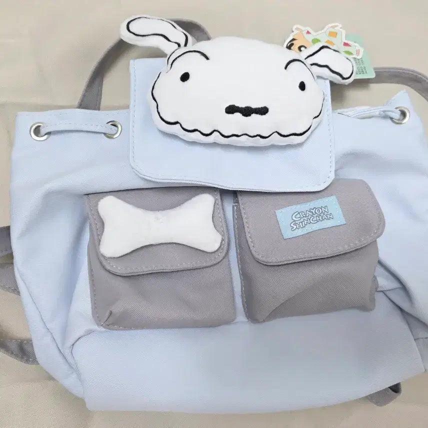 [BUNJANG] Crayon Shin-chan White Dog Backpack / 크레용신짱 흰둥이 백팩