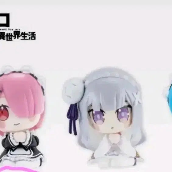 [BUNJANG] Re:Zero Ram, Rem, Emilia 3-Piece Set / 리제로 가챠 람 렘 에밀리아 3종 일괄