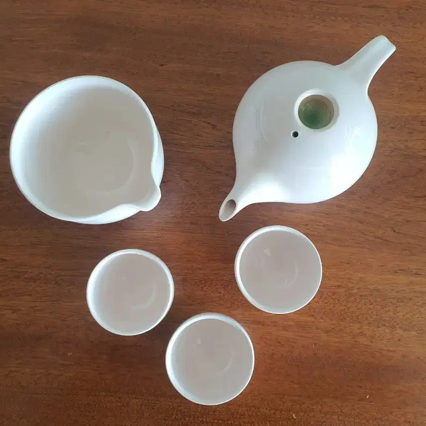 [BUNJANG] Elegant Tea Set - Pink &amp; Green Gradient / 예쁜 홍차 다기 세트