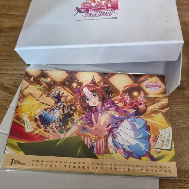 [BUNJANG] Uma Musume Pretty Derby 2024 Limited Edition Desk Calendar / 우마무스메 프리티더비 2024 한정 달력