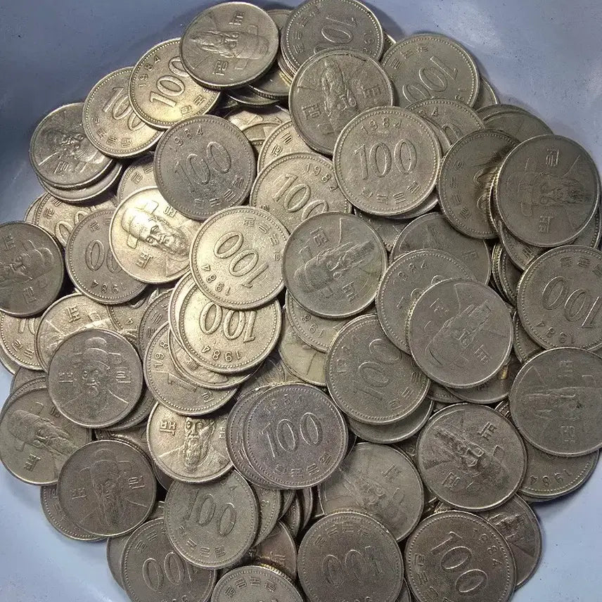 [BUNJANG] 1984 100 Won Coin Rolls (4 Rolls, 200 Coins) / 1984년 100원 동전 4롤 200개