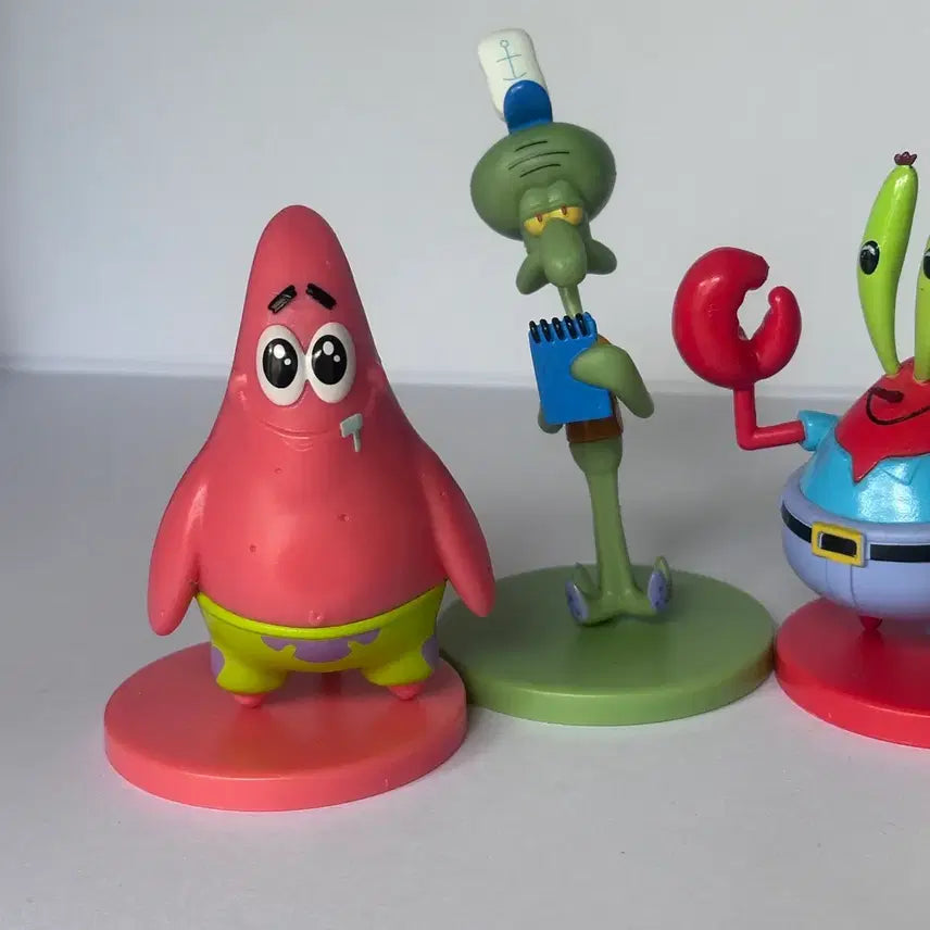 [BUNJANG] SpongeBob SquarePants Character Figure Set (4 Types) / 스펀지밥 캐릭터 피규어 4종 세트