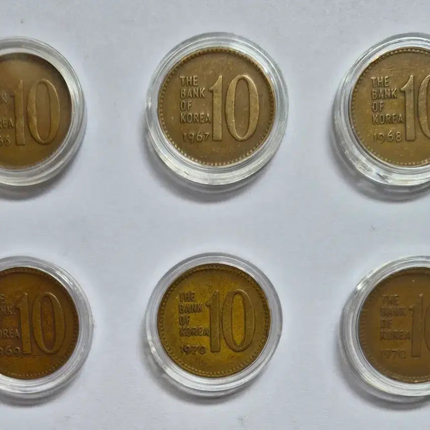 [BUNJANG] Rare 10 Won Coin Set (1966-1970) / 66/67/68/69/70년 10원동전 주화[특년도]