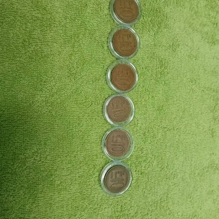 [BUNJANG] 1966-1970 South Korean 10 Won Coin Collection Set (6 Coins) / 국내최초발행 10원 1966~70년도 구동전 6개 10셋트컬렉션모음 1셋트 특판매