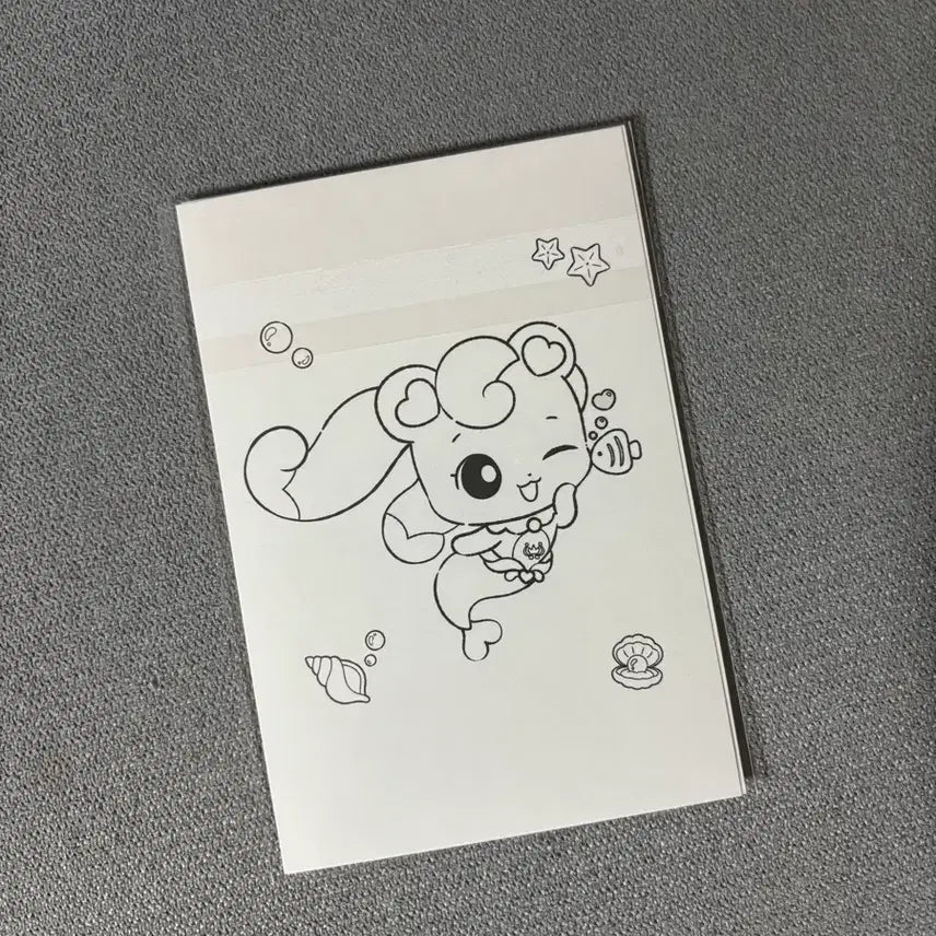 [BUNJANG] Hatchi-Ping: The Legend of the Whale Jewel Coloring Postcard Set (2 Types, 1 Set / Hatchi-Ping &amp; Challa-Ping Ver.) / [영화 굿즈] 사랑의하츄핑 고래보석의전설 컬러링 엽서세트 (2종 1SET / 하츄핑&amp;찰랑핑 ver)