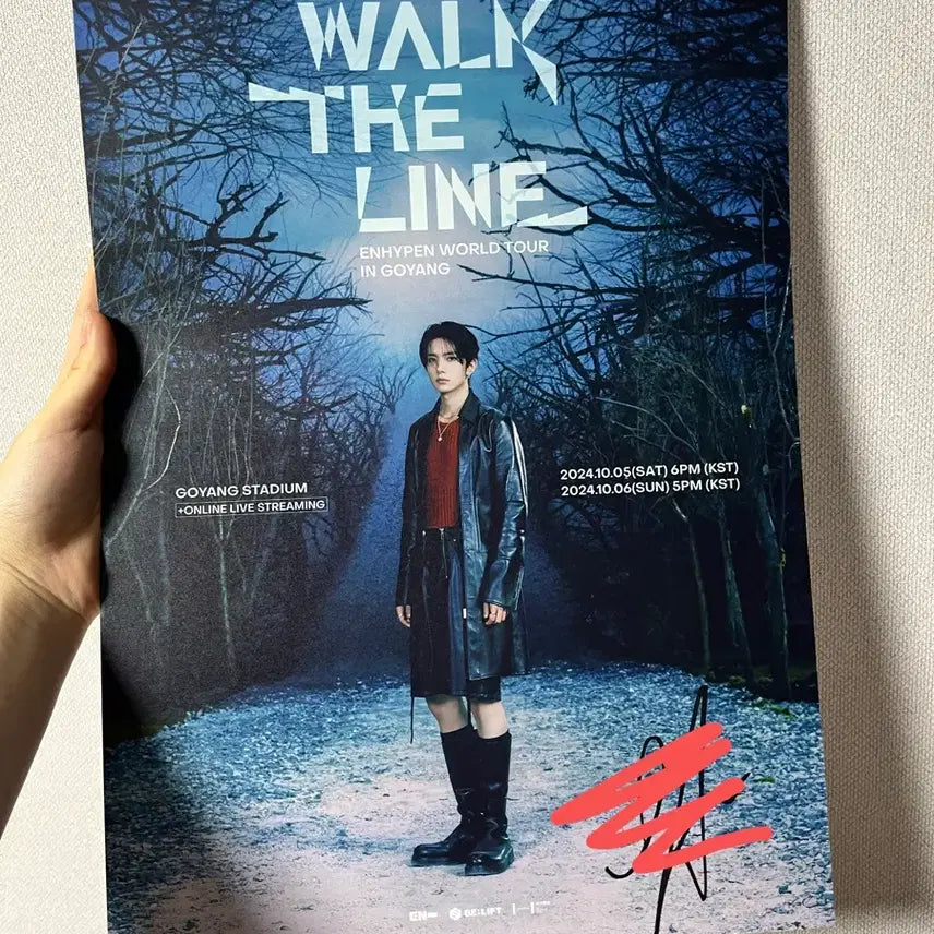 [BUNJANG] ENHYPEN Heeseung Signed Poster / 엔하이픈 에반 희승 친필 싸인 포스터
