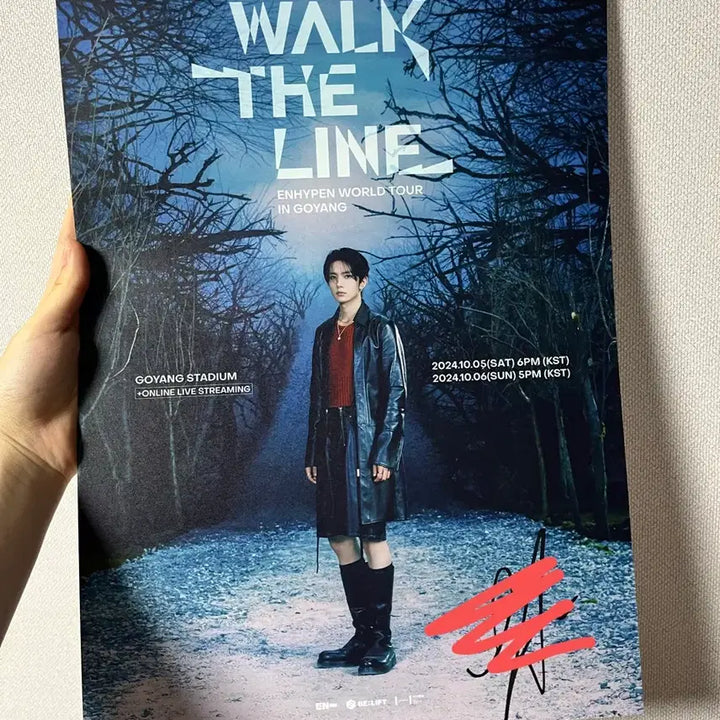 [BUNJANG] ENHYPEN Heeseung Signed Poster / 엔하이픈 에반 희승 친필 싸인 포스터