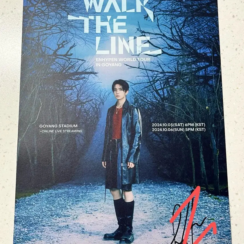 [BUNJANG] ENHYPEN Heeseung Signed Poster / 엔하이픈 에반 희승 친필 싸인 포스터