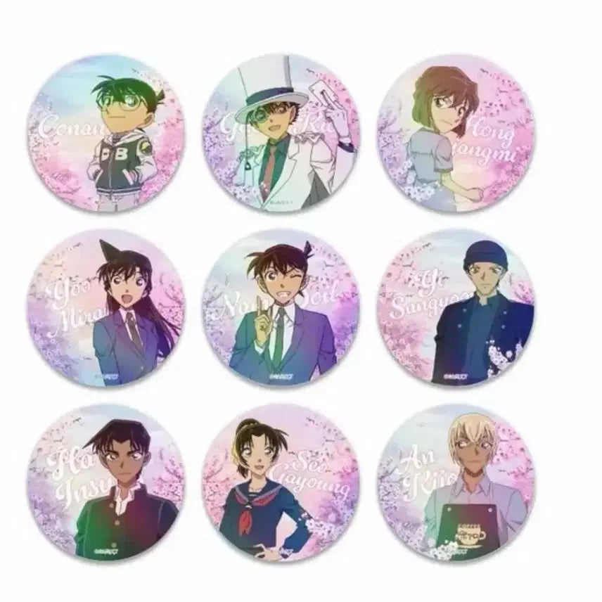 [BUNJANG] Detective Conan Cherry Blossom Edition Random Can Badge / 벚꽃 에디션 명탐정 코난 뱃지