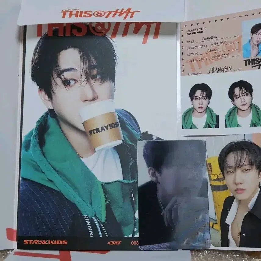 [BUNJANG] Stray Kids Changbin THIS IS THAT Album Photocard Proof Photo Lenticular / 스트레이키즈 창빈 버전 앨범 THIS IS THAT 포토카드 증명사진 렌티