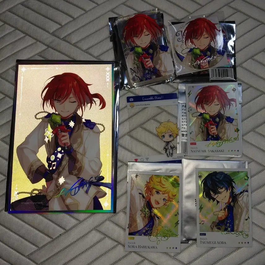 [BUNJANG] Ensemble Stars!! Switch 11th Anniversary Yurushin Natsuke Tsumugi Sora Acrylic Block &amp; Special Badge Set / 앙스타 스위치 앙스타 11주년 용산 파업  나츠케 츠무기 소라 16만원 아크릴 블럭 7만원 특전 뱃지 야광 색지 파샤