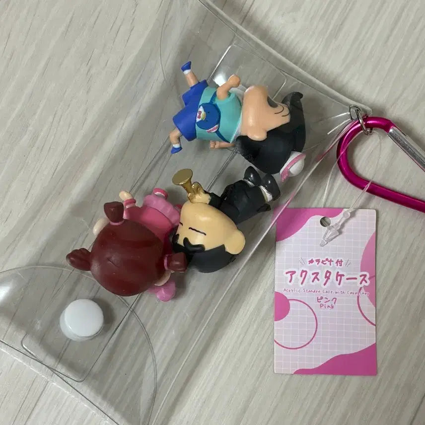 [BUNJANG] Crayon Shin-chan Character Figure Keychain with Pouch Set / 짱구 철수 유리 피규어 키링파우치포함