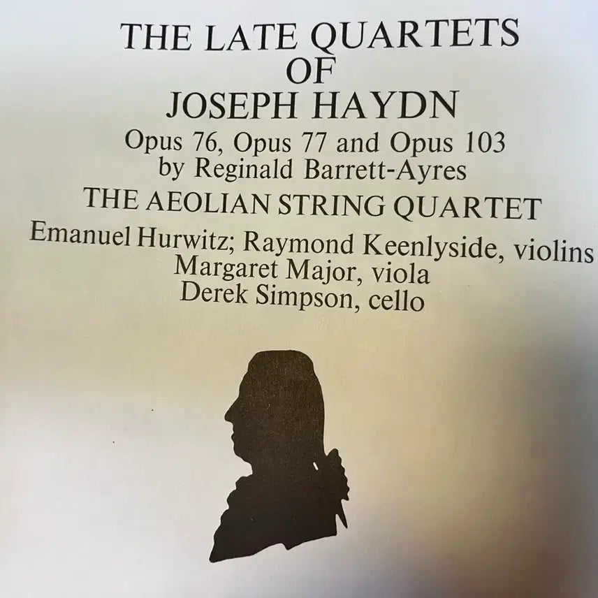 [BUNJANG] Aeolian String Quartet Haydn Late String Quartets 4LP Box Set / 수입) 에올리안 사중주단 - 하이든 현악 4중주 4LP