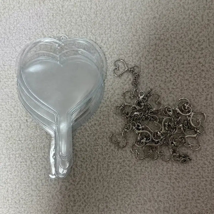 [BUNJANG] Heart Mini Uchiwa Cover + Heart Keychain Set / 하트 미니 우치와 커버 + 하트 키링 세트 판매