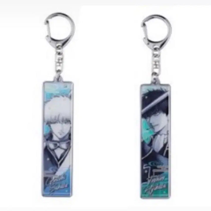 [BUNJANG] Gintama Gintoki Hijikata 20th Anniversary Original Art Exhibition Metal Keychain Set / 은혼 긴토키 히지카타 일괄 20주년 원화전 메탈 키홀더 팝업 은혼전