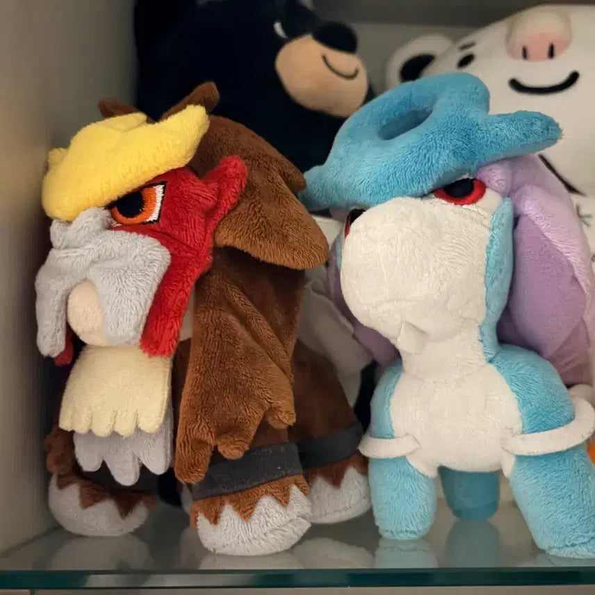 [BUNJANG] Pokemon Dolls 2009 Entei, Suicune Plush Bundle Set / 포켓몬 돌즈2009 엔테이, 스이쿤 봉제인형 일괄