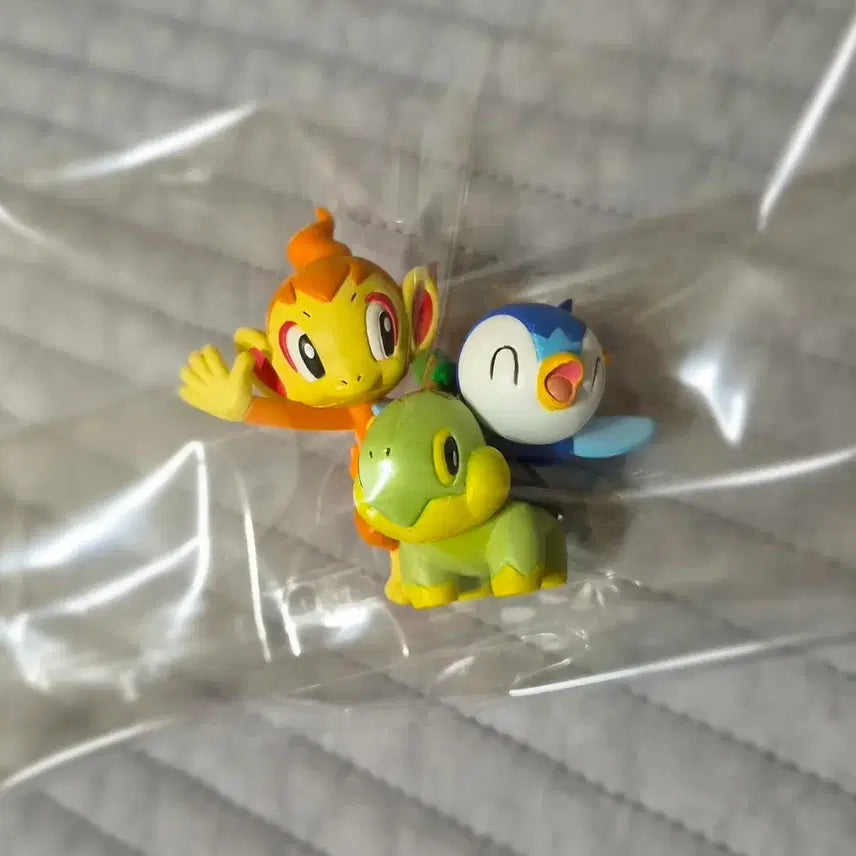 [BUNJANG] Pokemon DP Double Pack Pre-order Benefit Chimchar, Piplup, Turtwig Figure Set / 포켓몬 dp 더블팩 예약특전 불꽃숭이 팽도리 모부기 피규어